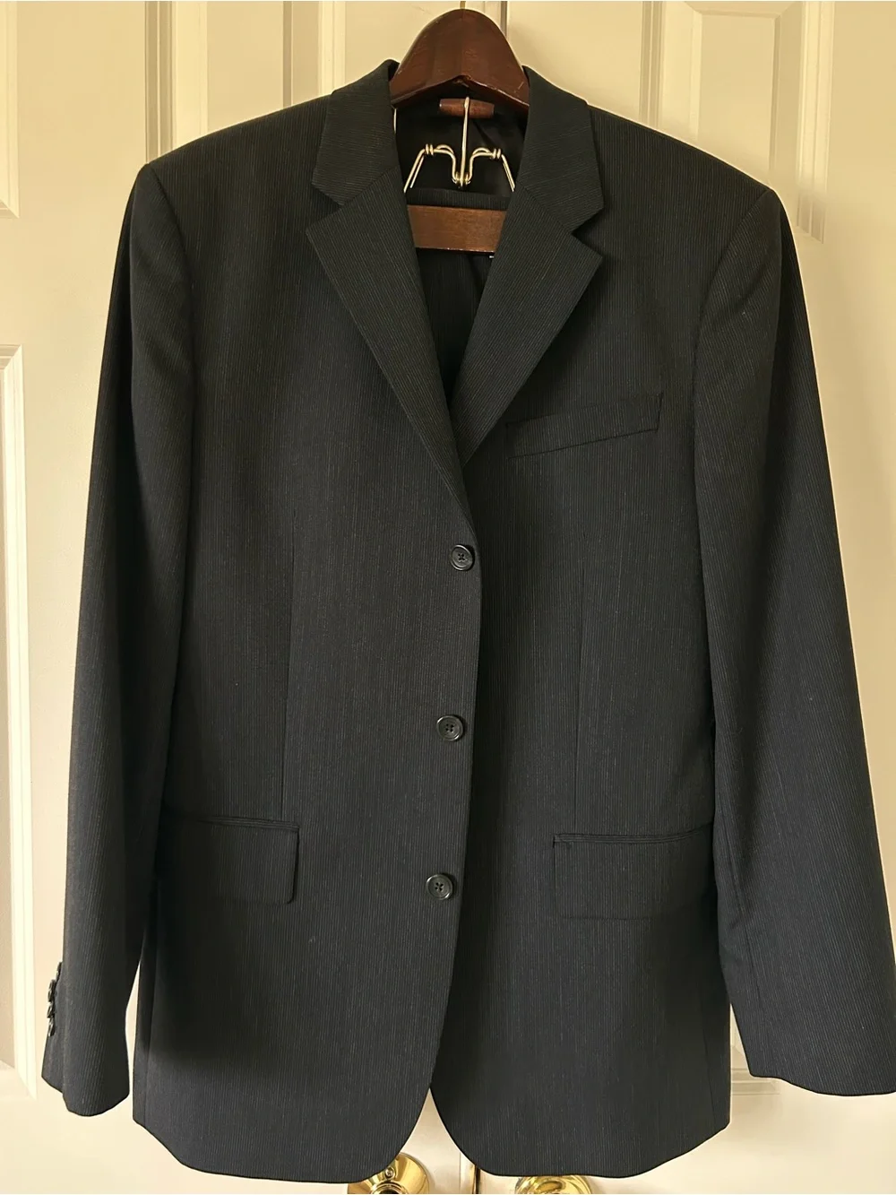 Banana Republic Navy Pinstripe Men's Blazer Jacket